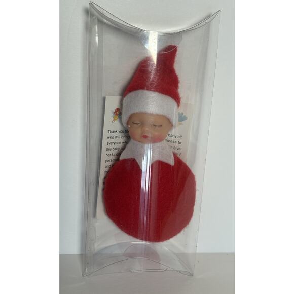 Baby Elf Sleeping Magical Baby Newborn Plush Doll in Santa Hat Christmas Toy NIP - Picture 1 of 8